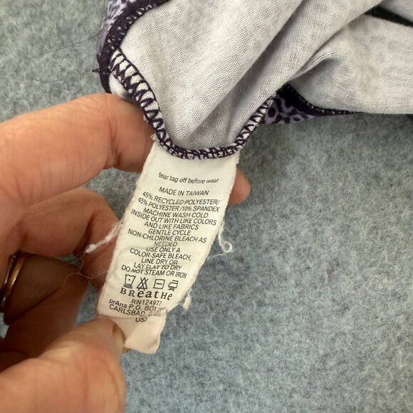 Prana Womens Size XS Purple Dress Patterned Faux Wrap V-Neck Breathe Outdoor - Picture 5 of 16